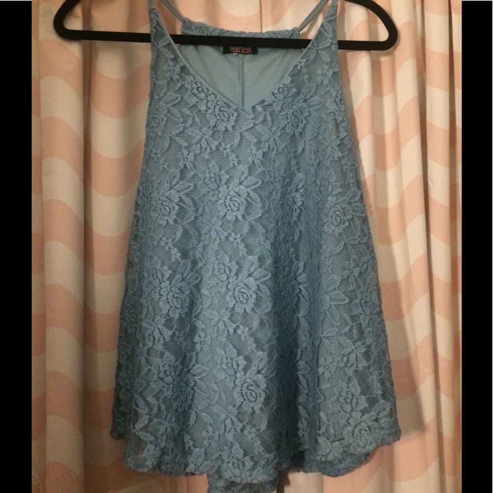 Light blue lace top